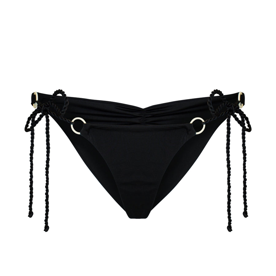Tosh Twisted String Bikini Bottom in Black