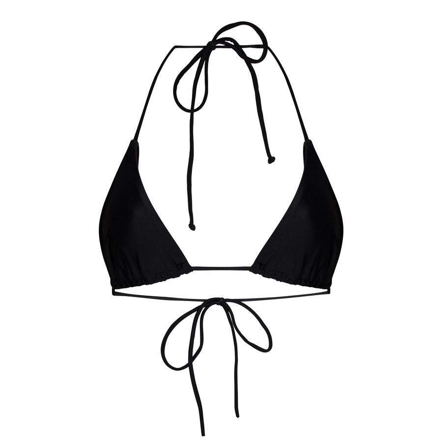 Francesca Triangle Bikini Top in Black